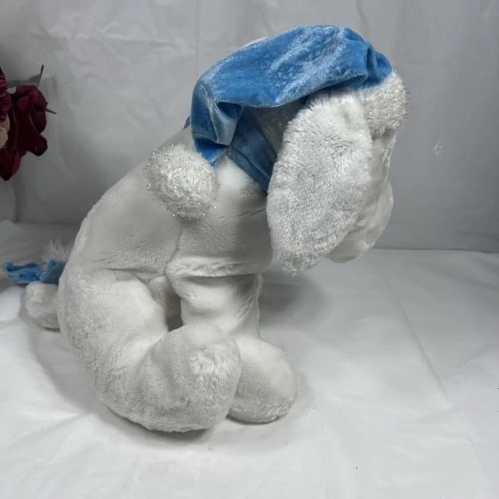 Disney Store Snowflake Pals Eeyore White Blue Scarf Hat 12